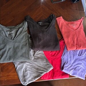 Women's V-Neck Tops - Assorted Colors